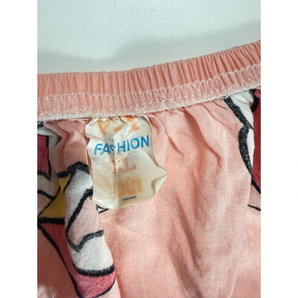 Hello Kitty Pink‎ Ruffle Pajama Set Girls Sleeveless Cami and Shorts Size XL